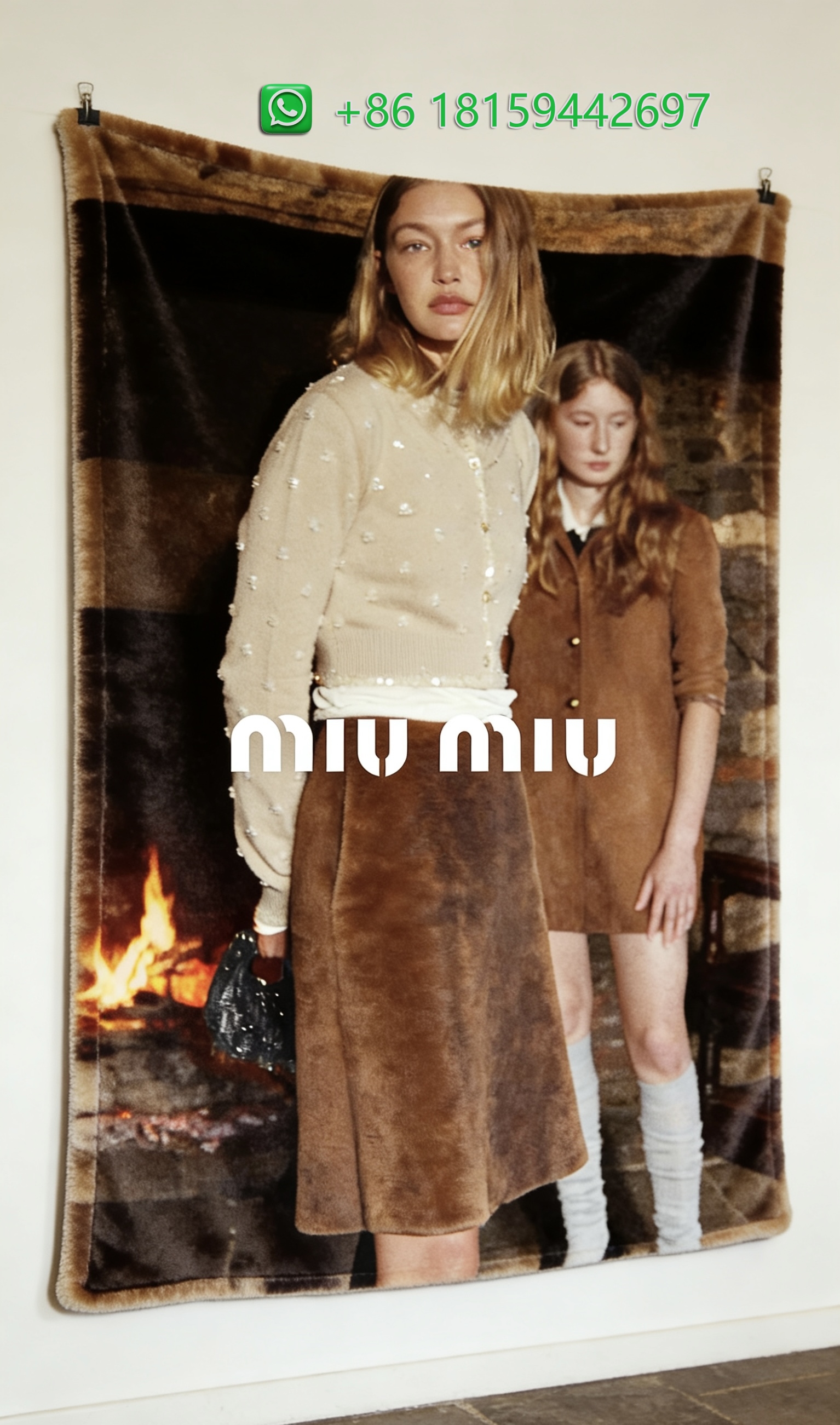 Miumiu Throw Blankets
